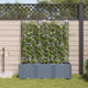 VidaXL macetero de jardín 3 piezas acero gris claro