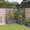 Vaso da fiori da giardino VidaXL 5 pezzi in acciaio grigio chiaro
