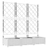 Vidaxl tuin bloempot 3 pcs wit 120 x 40 x 125,5 cm staal