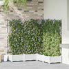 Vidaxxl macetero de jardín 5 piezas blanco 120 x 120 x 125,5 cm acero