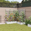 Vidaxxl macetero de jardín 5 piezas blanco 120 x 120 x 125,5 cm acero