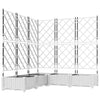Vidaxxl macetero de jardín 5 piezas blanco 120 x 120 x 125,5 cm acero