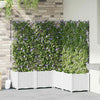 Vaso da fiori da giardino Vidaxxl 5 pezzi bianco 120 x 120 x 143 cm acciaio