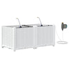 Vidaxl tuin bloempot 2 pcs wit staal