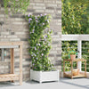 Vidaxl tuin bloempot wit 40 x 40 x 126 cm staal