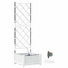 Vidaxl tuin bloempot wit 40 x 40 x 126 cm staal