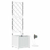 Vidaxl tuin bloempot wit 40 x 40 x 142 cm staal