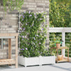 Vaso da fiori da giardino VidaXL 2 pezzi in acciaio bianco