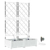 Vidaxl tuin bloempot 2 pcs wit staal