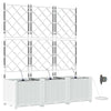 Vidaxl tuin bloempot 3 pcs wit staal