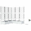 VidaXL macetero de jardín 5 piezas acero blanco