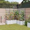 Vaso da fiori da giardino VidaXL 5 pezzi in acciaio bianco