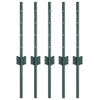 Poste para valla vidaxl 5 piezas verde 80 cm acero