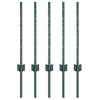 Poste para valla vidaxl 5 piezas verde 100 cm acero