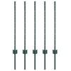 Vidaxl afrasteringspaal 5 pcs groen 120 cm staal