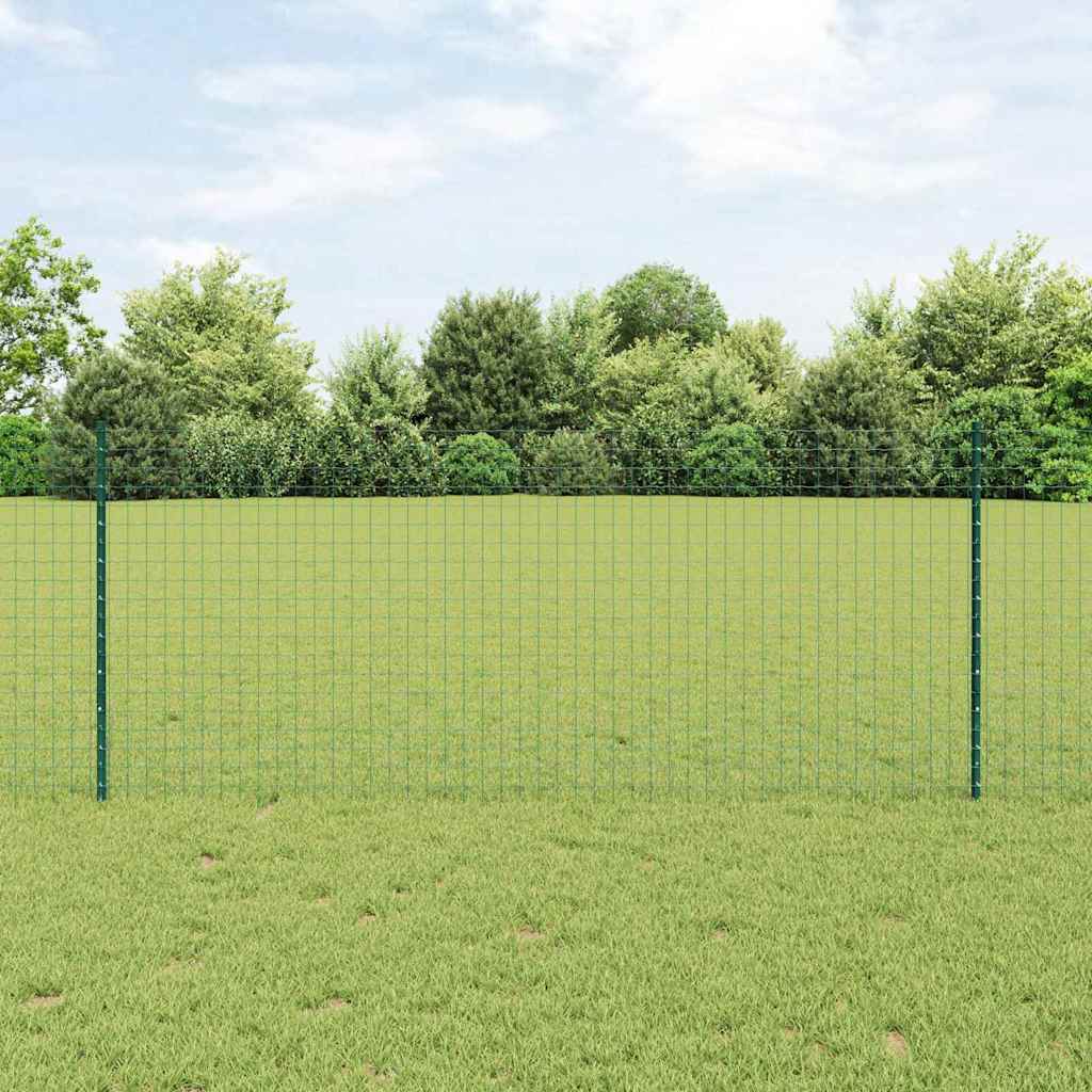 Vidaxl afrasteringspaal 5 pcs groen 140 cm staal