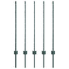 Vidaxl afrasteringspaal 5 pcs groen 140 cm staal