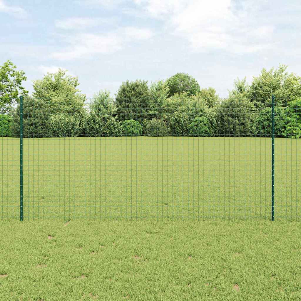Pali per recinzione Vidaxl 11 pz verde 120 cm in acciaio