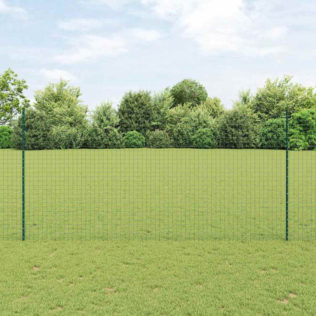 Poste para valla vidaxl 5 piezas verde 150 cm acero