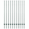 Palo per recinzione Vidaxl 11 pz verde 150 cm in acciaio