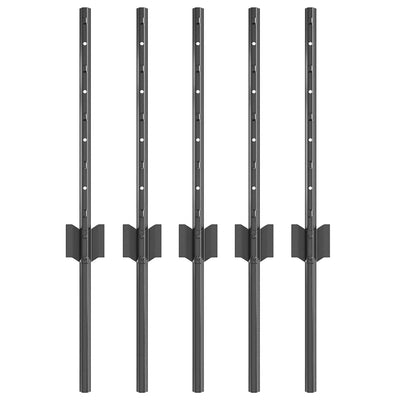 Palo per recinzione Vidaxl 5 pz grigio 40 cm in acciaio