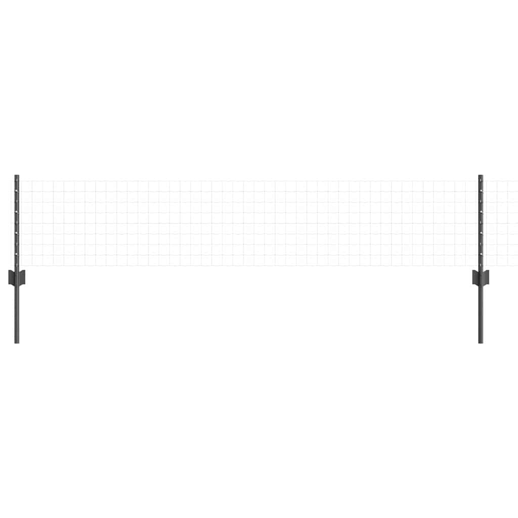 Poste para valla vidaxl 5 piezas gris 40 cm acero