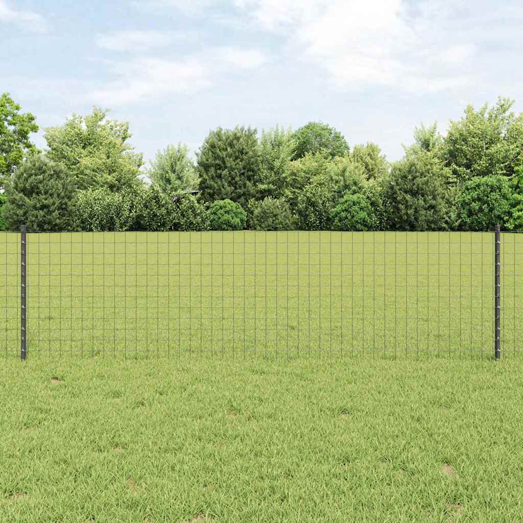 Palo per recinzione Vidaxl 11 pz grigio 60 cm in acciaio