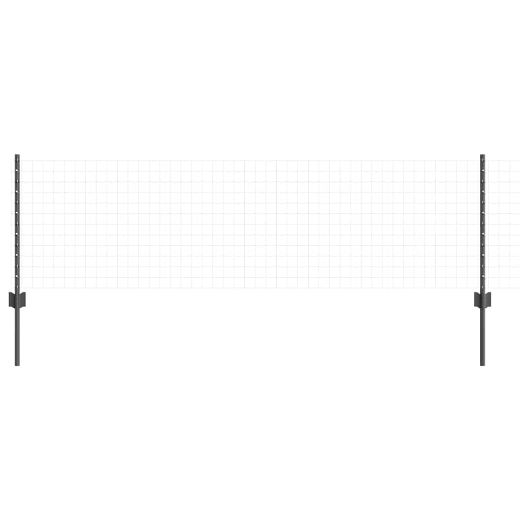 Palo per recinzione Vidaxl 11 pz grigio 60 cm in acciaio