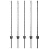 Vidaxl afrasteringspaal 5 pcs grijs 100 cm staal