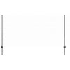 Vidaxl poste para valla 5 piezas gris 120 cm acero