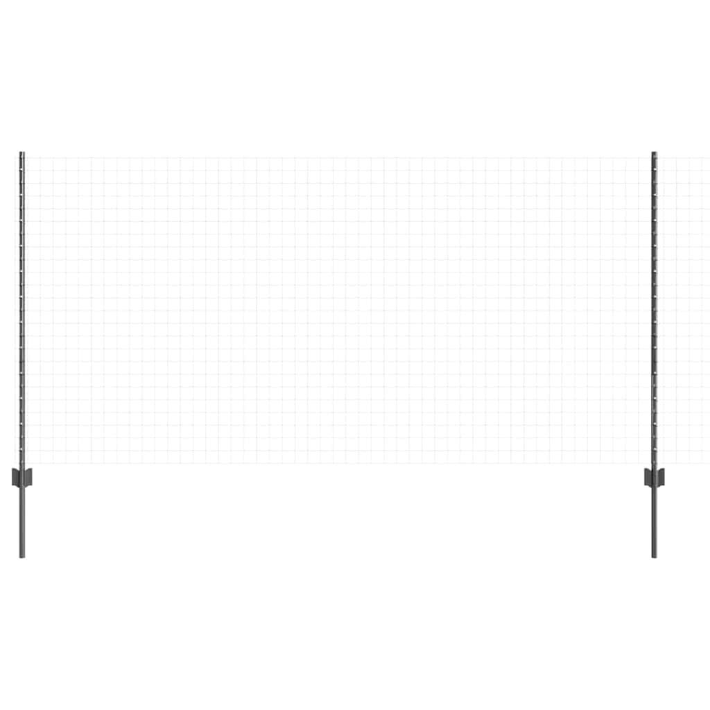 Vidaxl poste para valla 5 piezas gris 120 cm acero