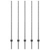 Vidaxl poste para valla 5 piezas gris 140 cm acero