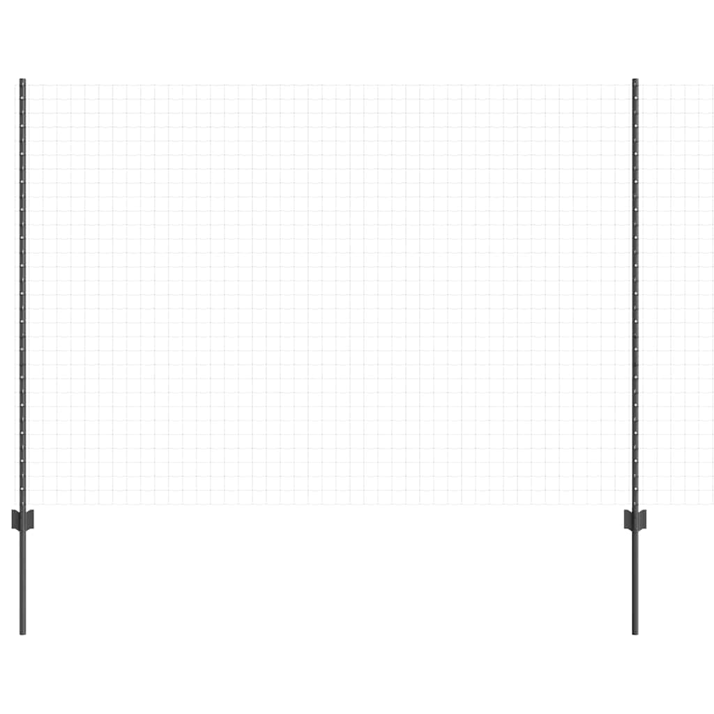 Vidaxl poste para valla 5 piezas gris 160 cm acero