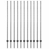 Vidaxl afrasteringspaal 11 pcs grijs 160 cm staal