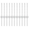 Vidaxl afrasteringspaal 11 pcs zilver 40 cm staal