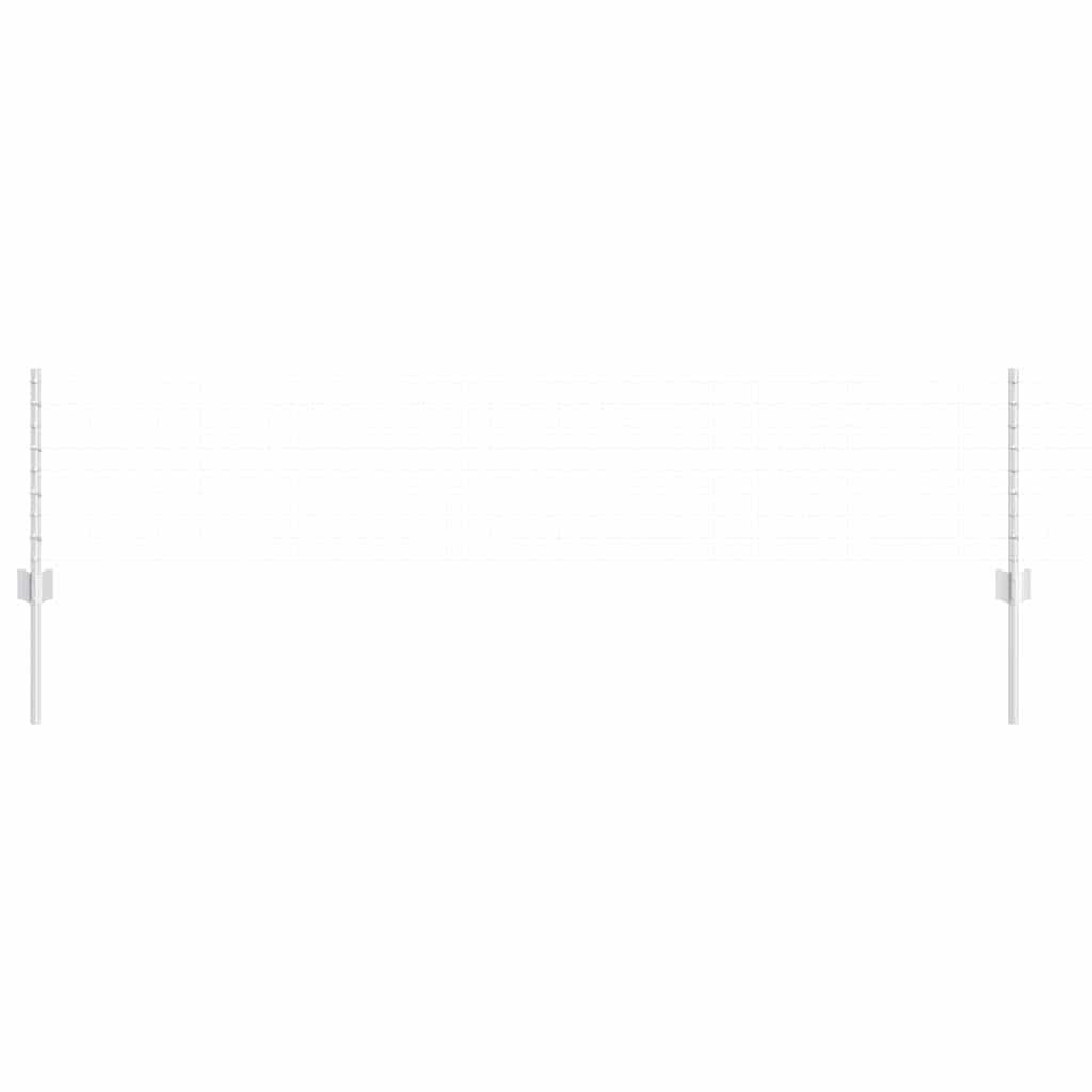 Poste para valla vidaxl 11 piezas plata 40 cm acero