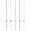 Pali per recinzione Vidaxl 5 pz argento 60 cm in acciaio