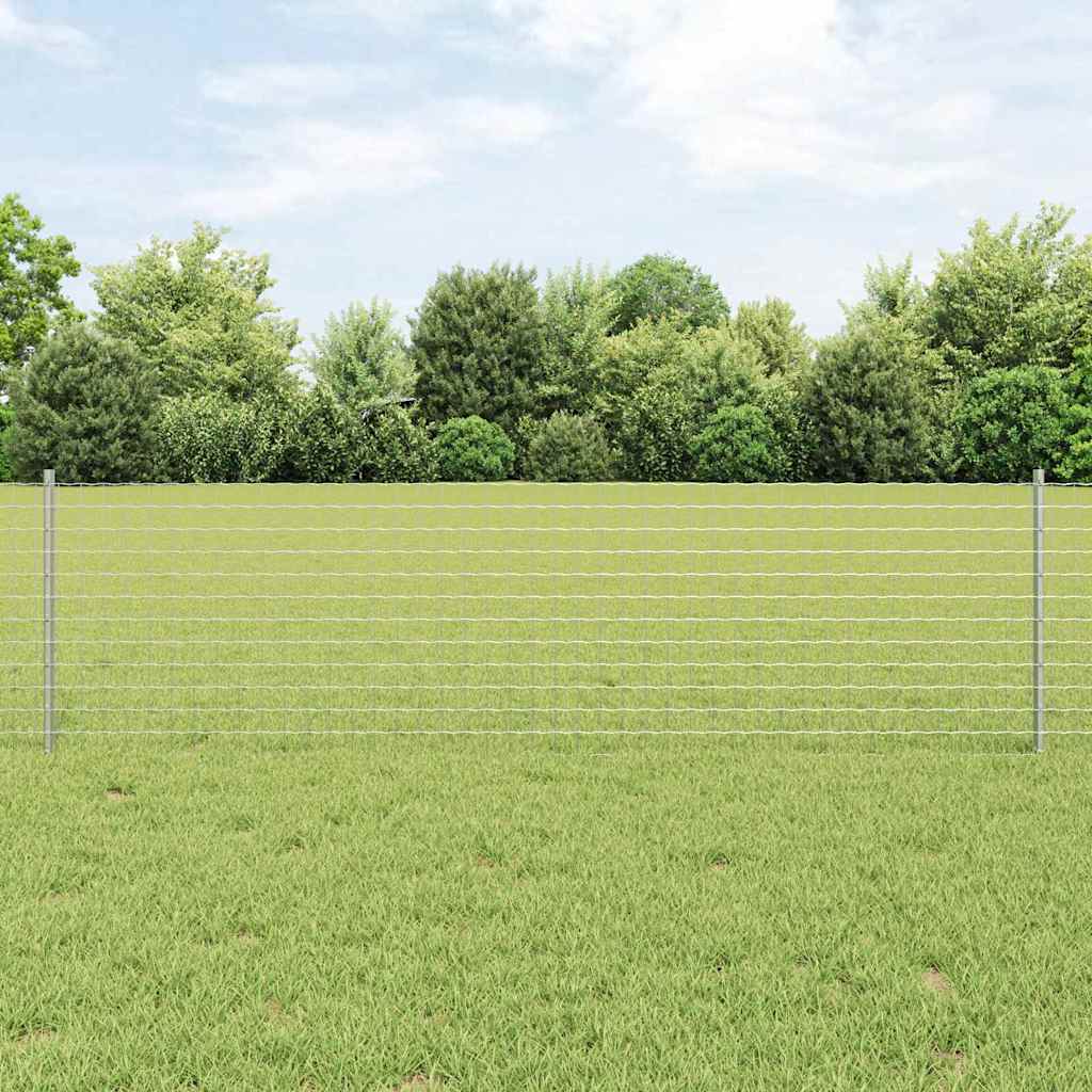 Pali per recinzione Vidaxl 11 pz argento 60 cm in acciaio