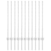 Vidaxl afrasteringspaal 11 pcs zilver 100 cm staal