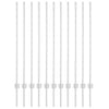 Poste para valla vidaxl 11 piezas plata 120 cm acero