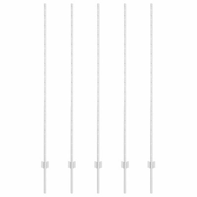 Vidaxl afrasteringspaal 5 pcs zilver 160 cm staal