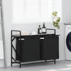 Vidaxl wasmand 2 vakken met plank grijs sonoma eiken