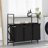 Portabiancheria Vidaxl 3 scomparti con ripiani color rovere Sonoma