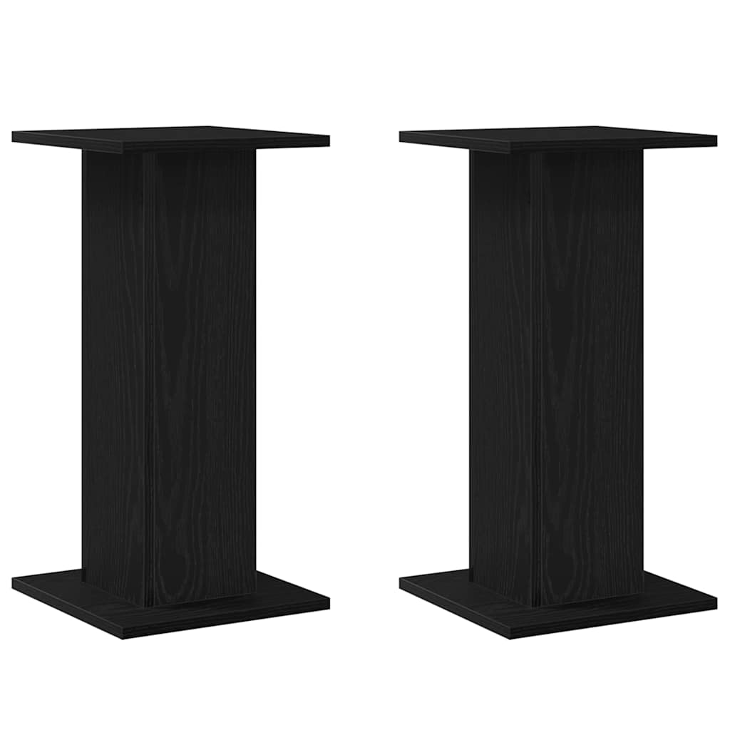 Vidaxl luidspreker standaards 2 pcs zwart eiken 30 x 30 x 60 cm