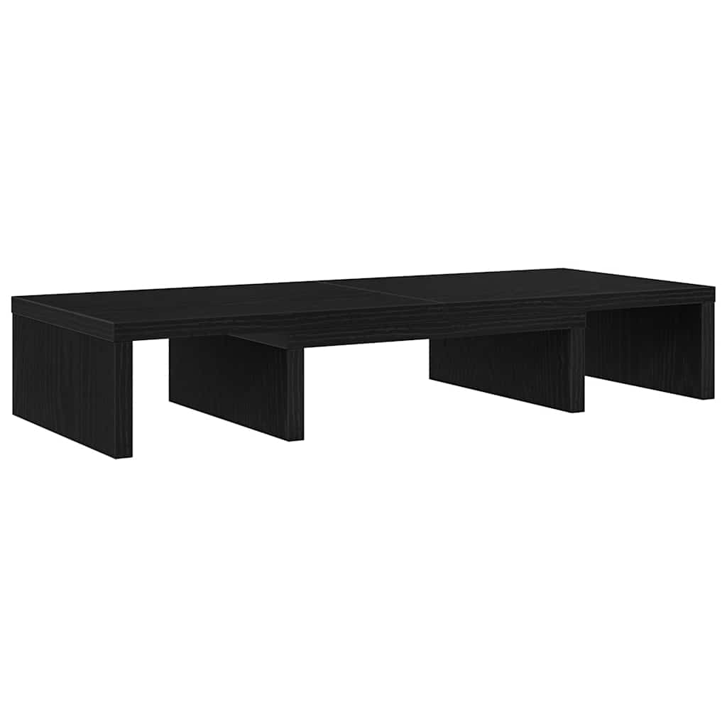 Vidaxx soporte para monitor ajustable roble negro 60x24x10,5 cm madera contrachapada