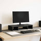 Vidaxx soporte para monitor ajustable roble negro 60x24x10,5 cm madera contrachapada