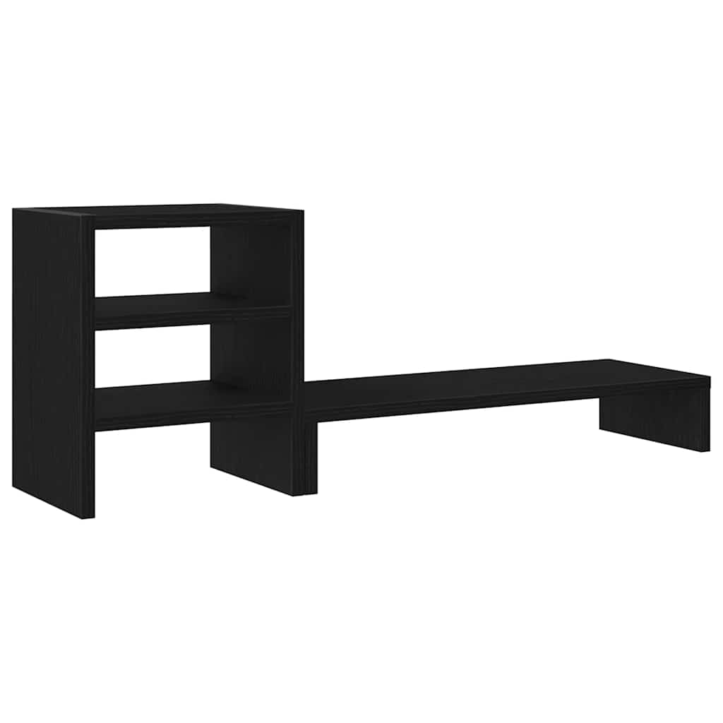 Soporte para monitor Vidaxxl con organizador de escritorio, roble negro