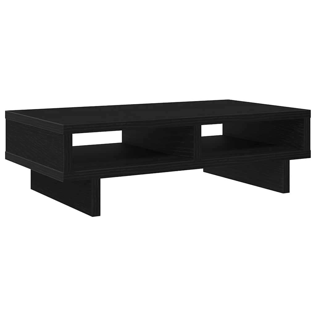 Vidaxl monitorstandaard zwart eiken 50x27x15 cm bewerkt hout