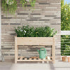 Vidaxxl macetero de jardín beige 115 x 59 x 76,5 cm madera maciza de pino