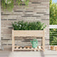 Vidaxxl macetero de jardín beige 115 x 59 x 76,5 cm madera maciza de pino